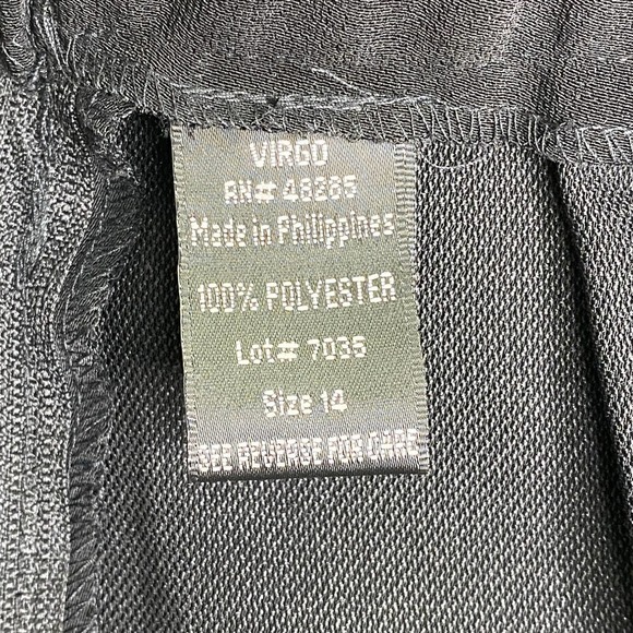 SOLID Black Straight Leg Chino Dress Pant Trousers - Picture 10 of 12